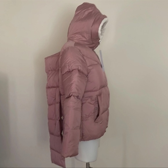 (NWT) Madden Girl Women’s Hooded Puffer w/ Detachable Scarf in Dusty Pink, Small - Picture 6 of 15